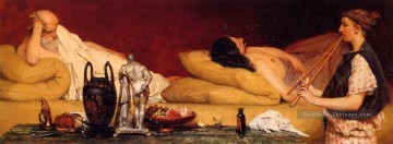 Sir Lawrence Alma Tadema œuvres - La Siesta romantique Sir Lawrence Alma Tadema
